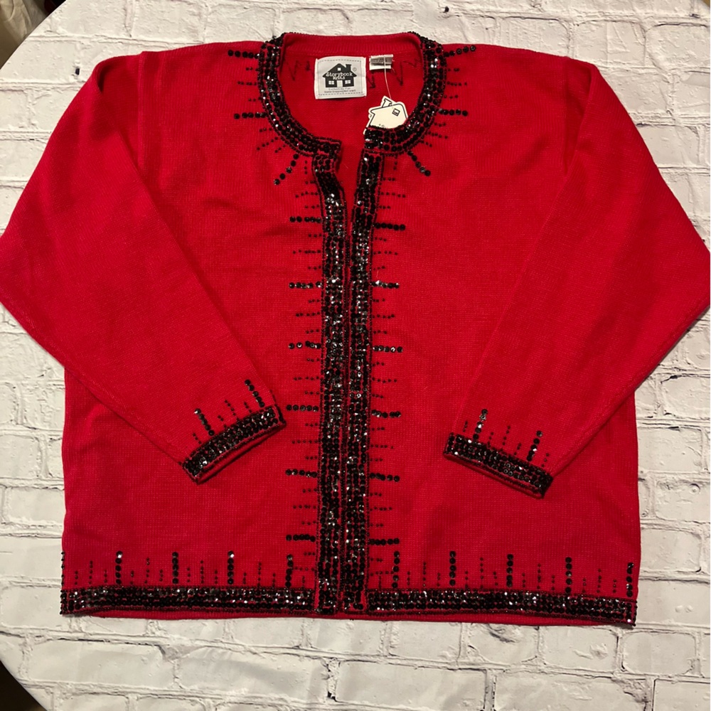 Storybook Knits Red Cardigan